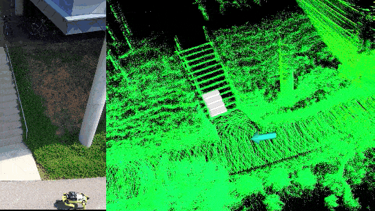 Multi robot staircase detection and navigation with map merging and sharing features
